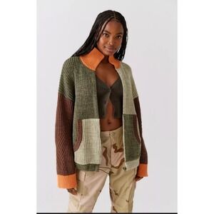 BDG Urban Outfitters Keiran Open-Front Cardigan Size Large